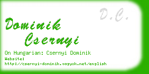 dominik csernyi business card